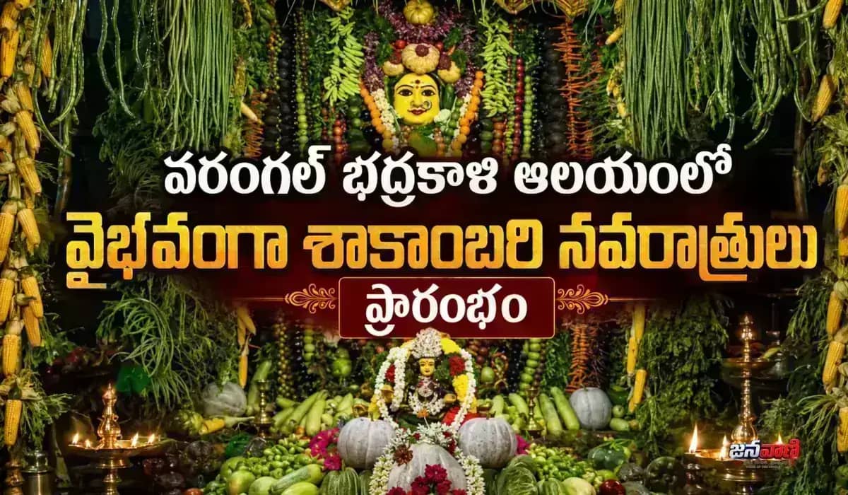 వరంగల్ భద్రకాళి ఆలయంలో వైభవంగా శాకాంబరి నవరాత్రులు ప్రారంభం.. 15 రోజుల ఆధ్యాత్మిక మహోత్సవం!