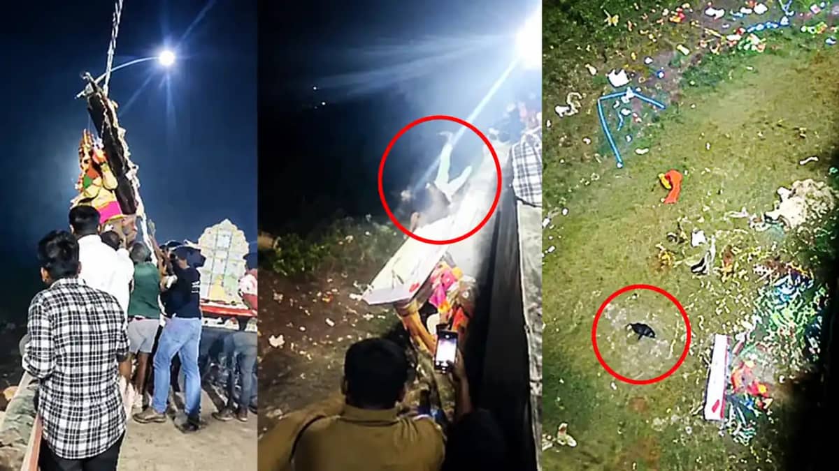  విగ్రహంతో పాటు నదిలో పడిన యువకుడు (AI Image)