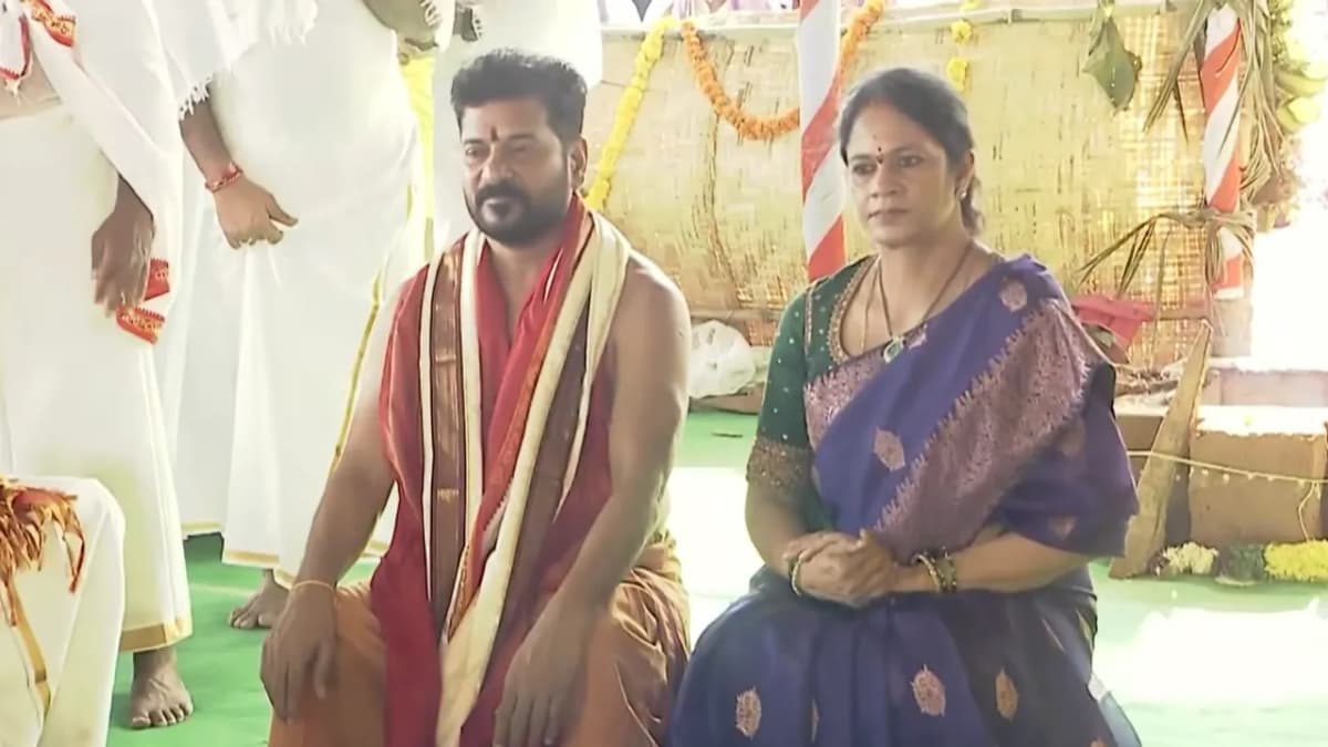 నాగార్జునసాగర్‌లో మహా వరుణ యాగం.. పాల్గొన్న సీఎం రేవంత్‌రెడ్డి దంపతులు