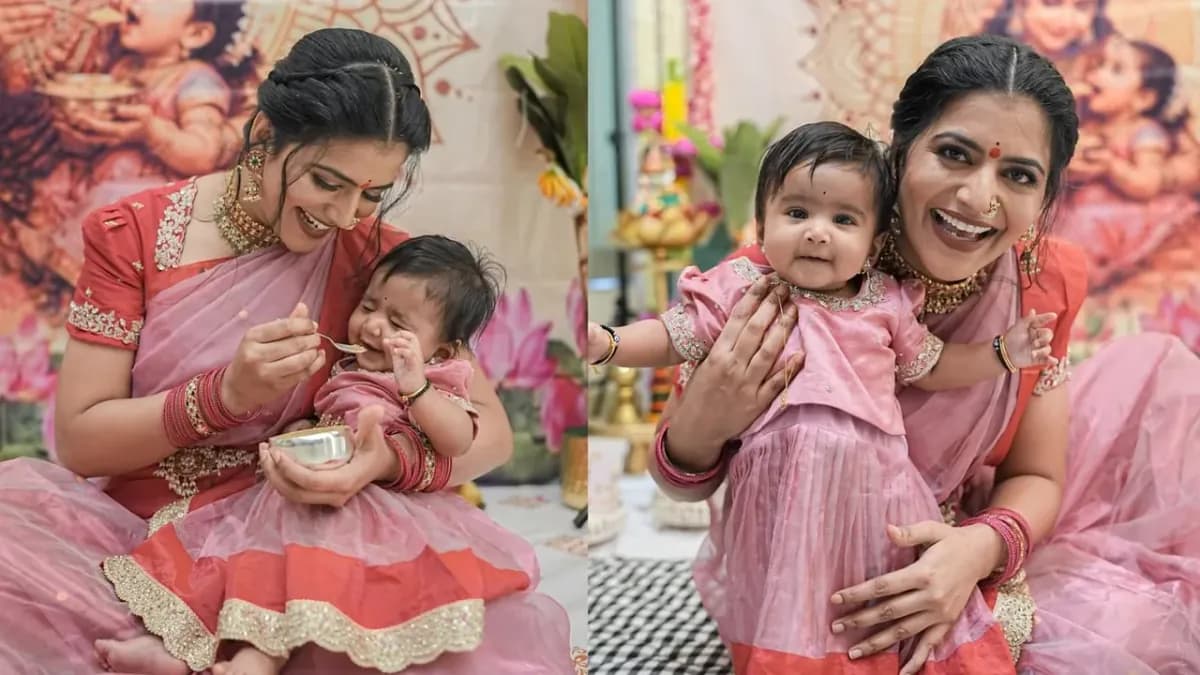 బిగ్ బాస్ శివజ్యోతి కూతురి అన్నప్రాసన.. వైరల్ అవుతున్న క్యూట్ ఫోటోలు..!